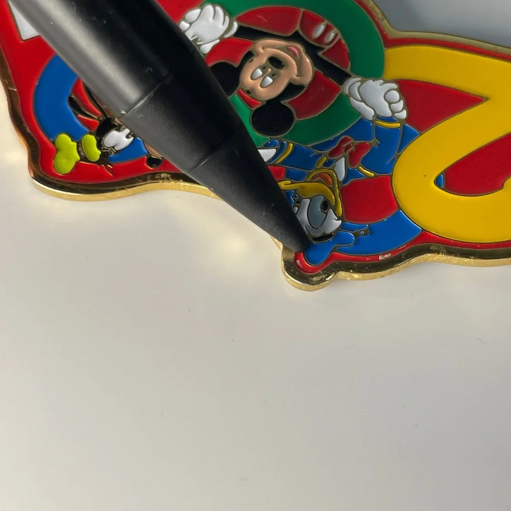 Disney World Keychain Vintage Megan Mickey Donald Goofy Celebrate Blue